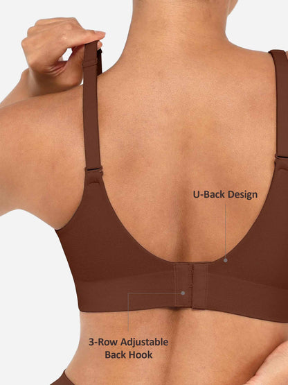 Wireless Seamless Push-Up V-neck Bra