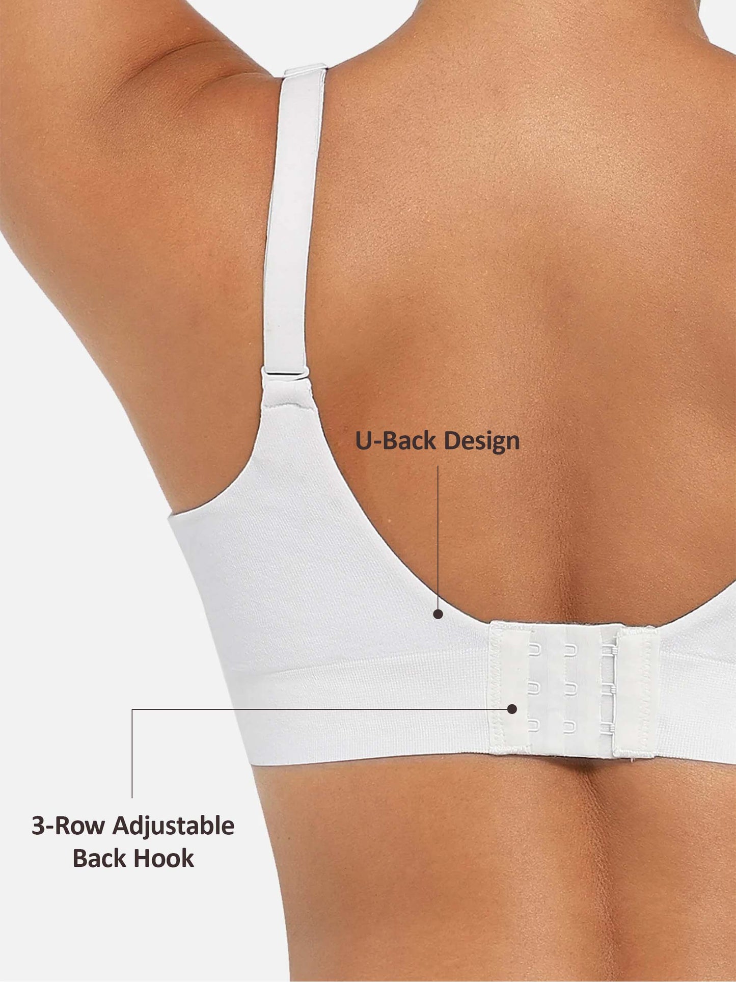 Wireless Seamless Push-Up V-neck Bra