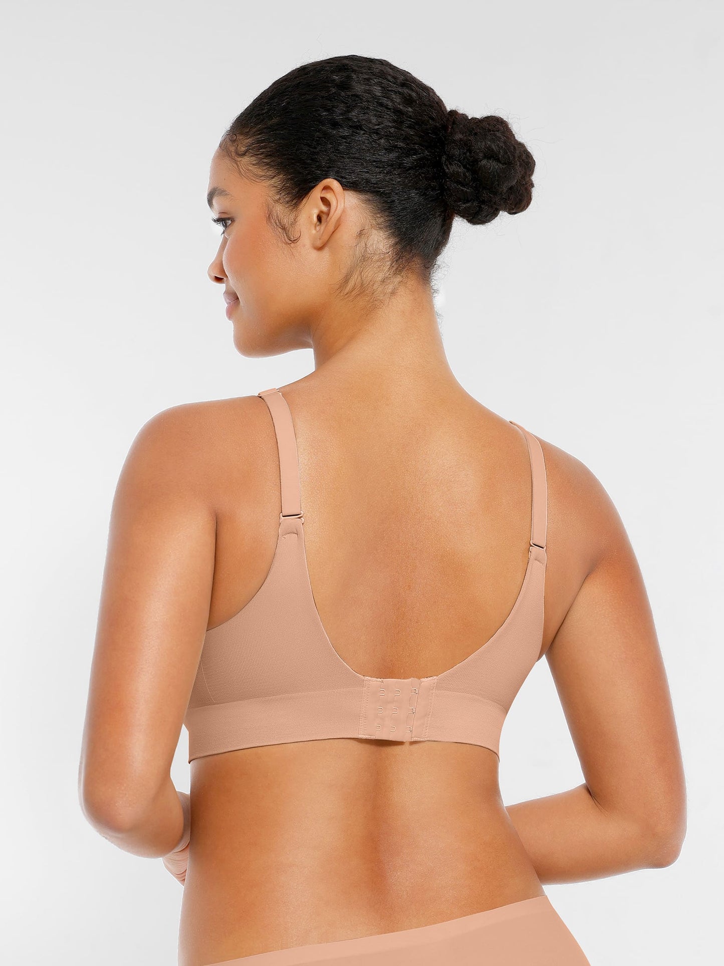 Wireless Seamless Push-Up V-neck Bra