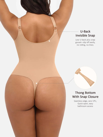 Deep V Neck Tummy Control Shapewear Bodysuit