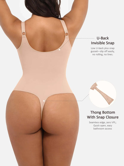 Deep V Neck Tummy Control Shapewear Bodysuit