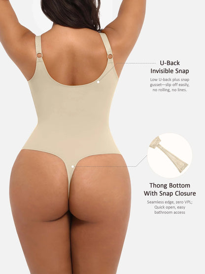 Deep V Neck Tummy Control Shapewear Bodysuit