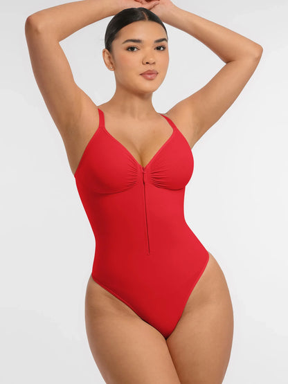 Seamless Shaping Tummy Control Zipper Bodysuit