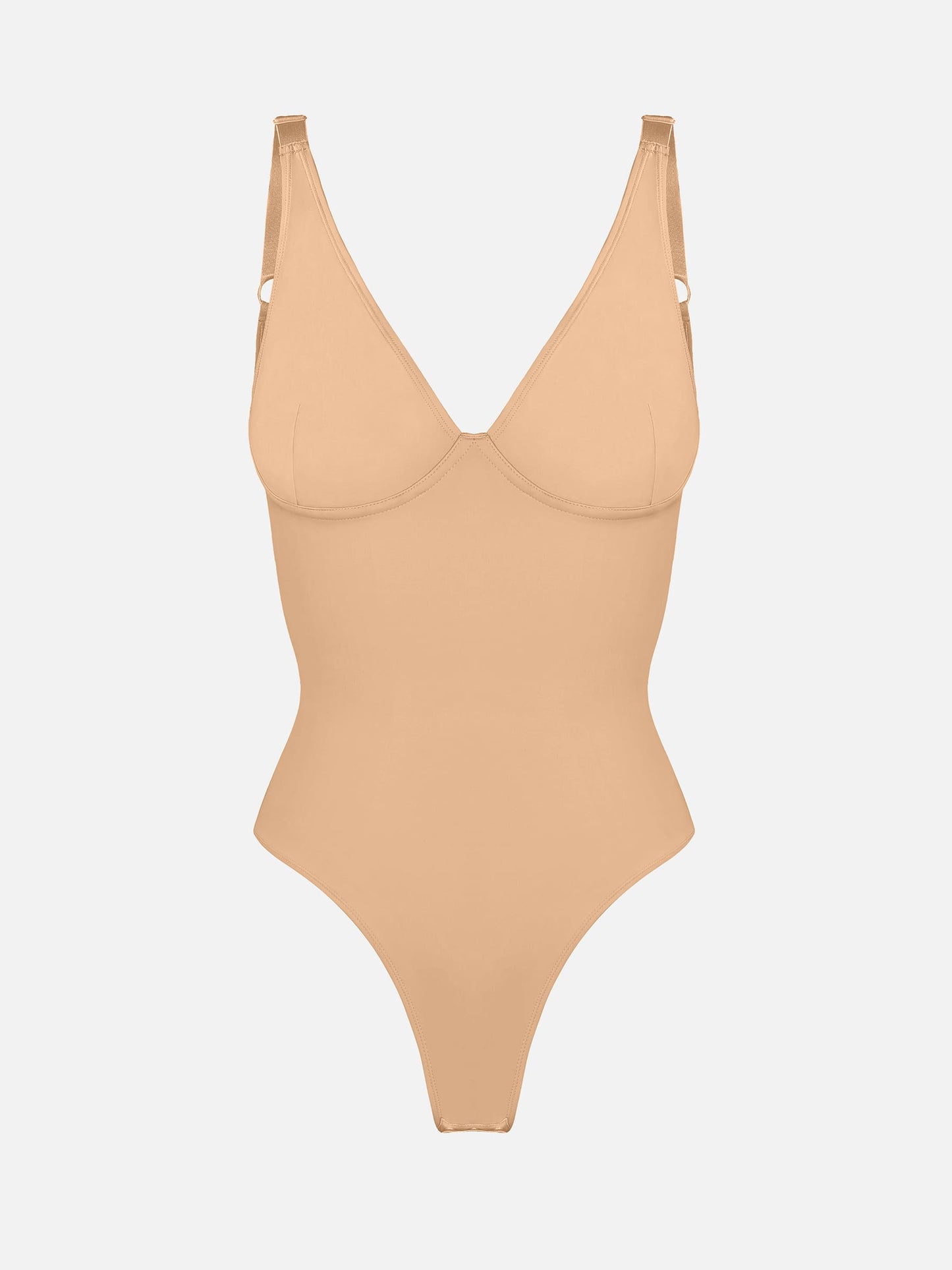 Deep V Neck Tummy Control Shapewear Bodysuit