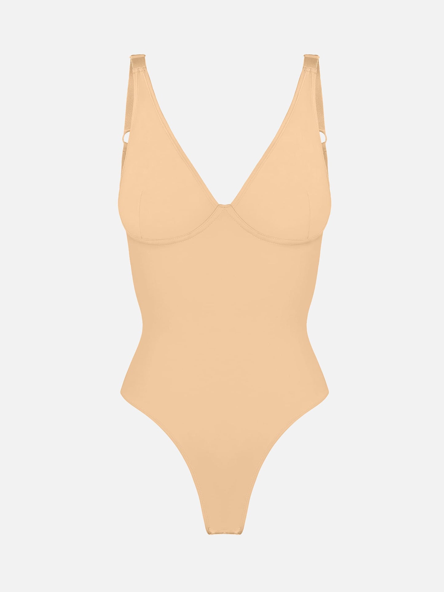 Deep V Neck Tummy Control Shapewear Bodysuit